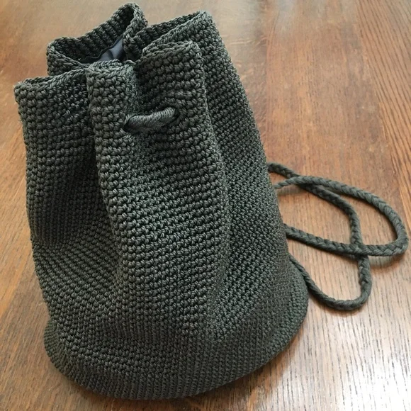 Bags | Brown Taupe Crocheted Backpack | Poshmark display picture 3